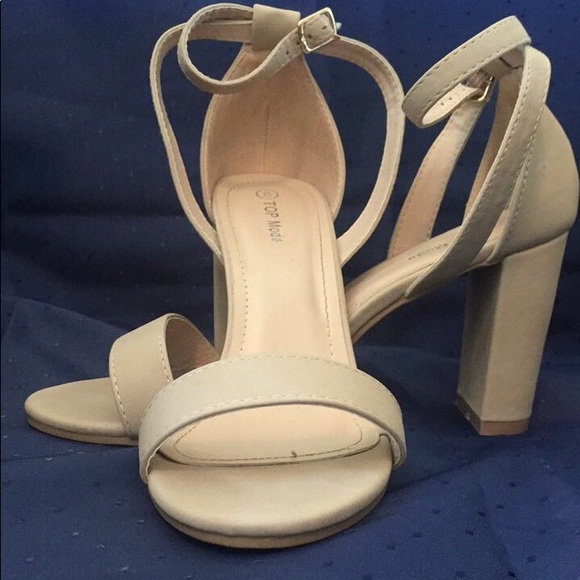 Nude Block Heels - Picture 4 of 6